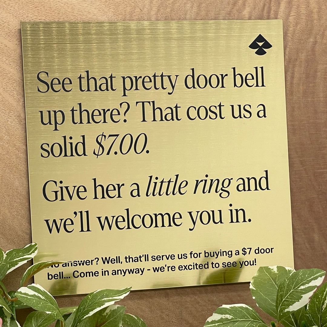 Doorbell Sign sample