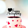 Anniversary Cake Topper -  Happy Anniversary black option