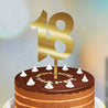 Numbers Cake Topper font 5 gold