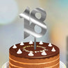 Numbers Cake Topper font 5 silver