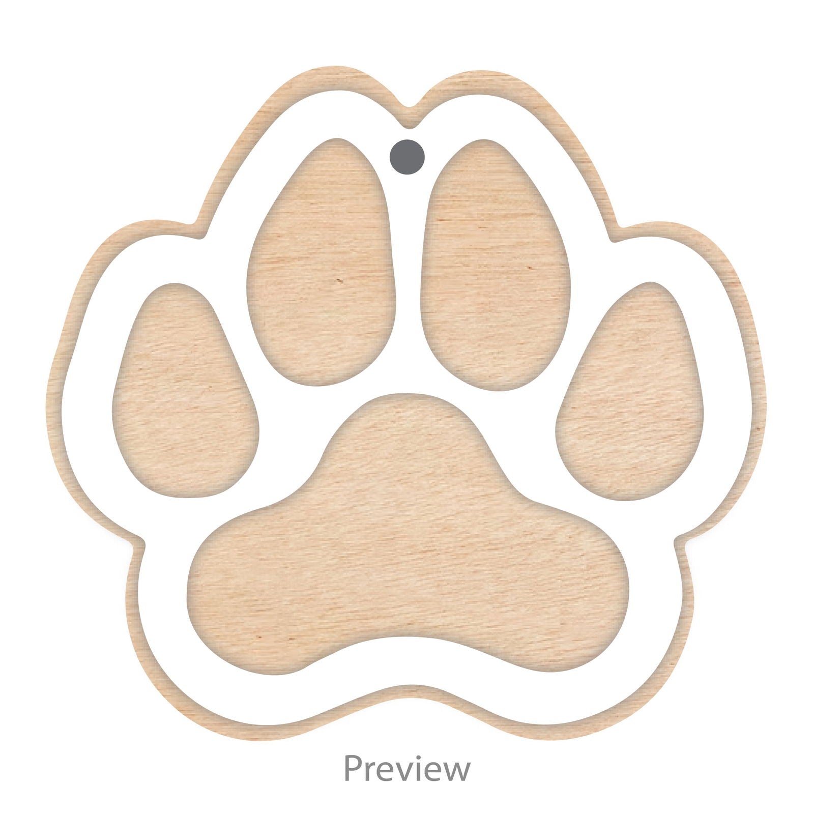 Pet Bauble white template