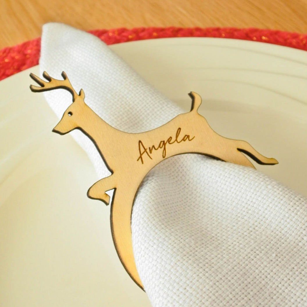 Reindeer Napkin Holder close-up side view