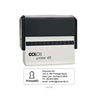 Self-Inking Rubber Stamp - Colop L45 with sample impression