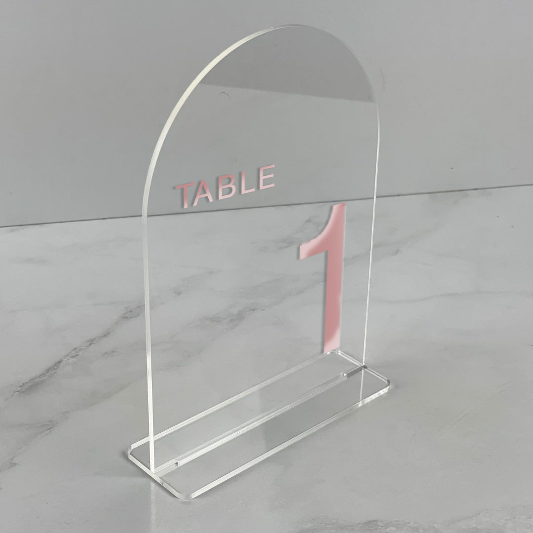 Clear Arch Acrylic  Table Numbers NZ