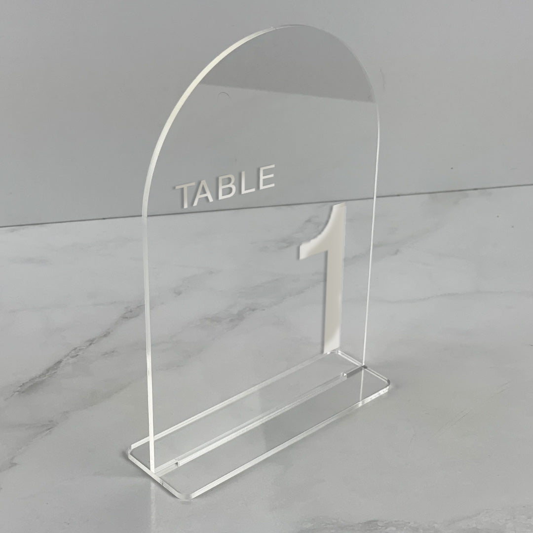 Clear Arch Acrylic  Table Numbers NZ