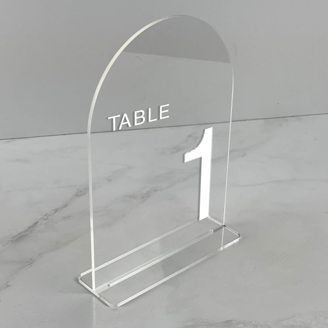 Clear Arch Acrylic  Table Numbers NZ