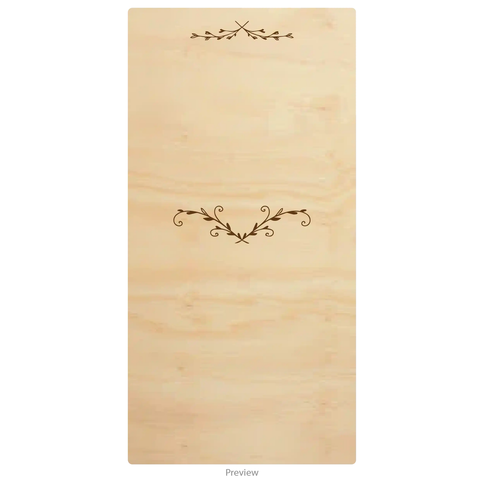 Wedding invitation card wood design template option 1