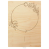 Wedding invitation card wood design template option 4