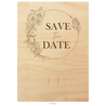 Wedding invitation card wood design template option 6