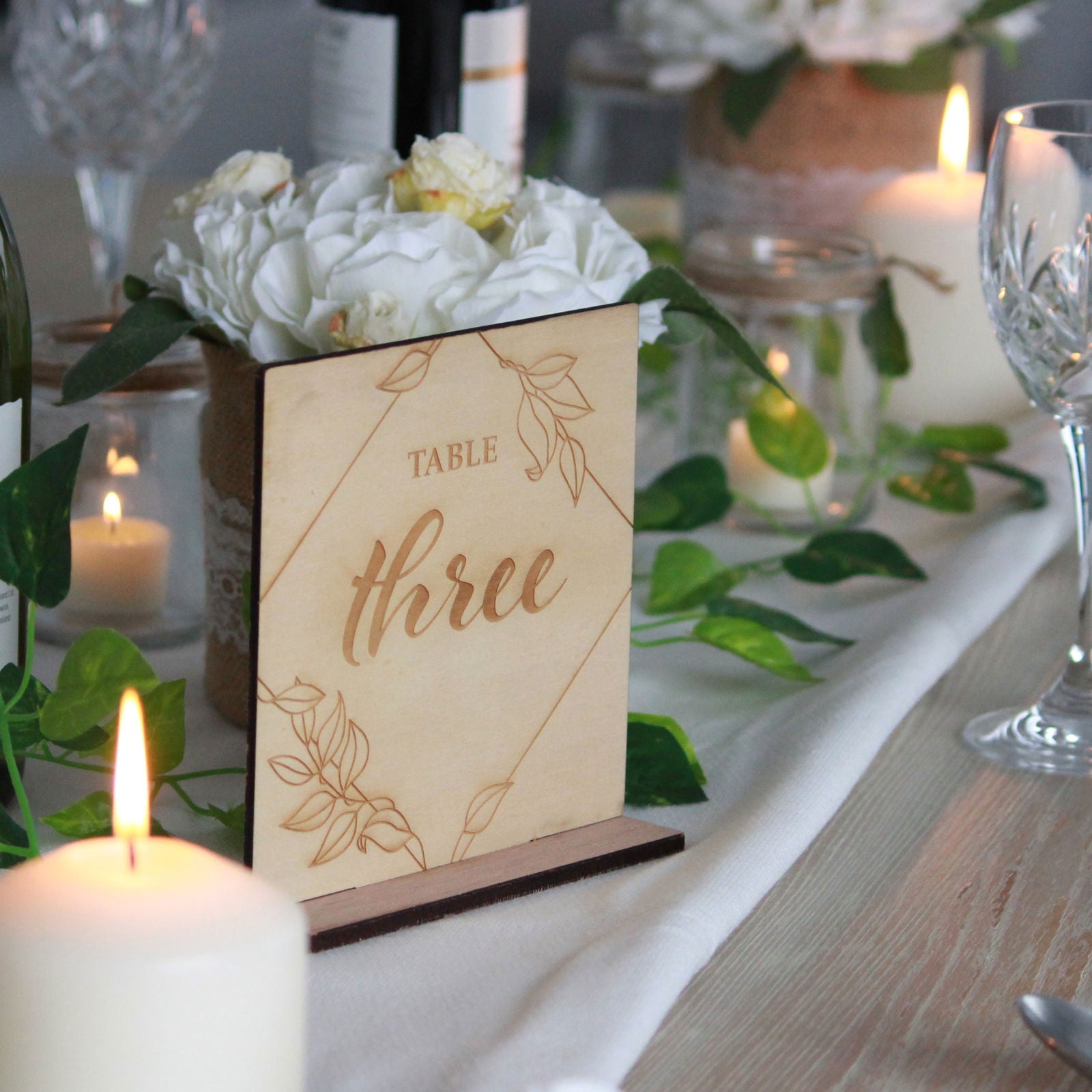 Wedding Table Numbers sample