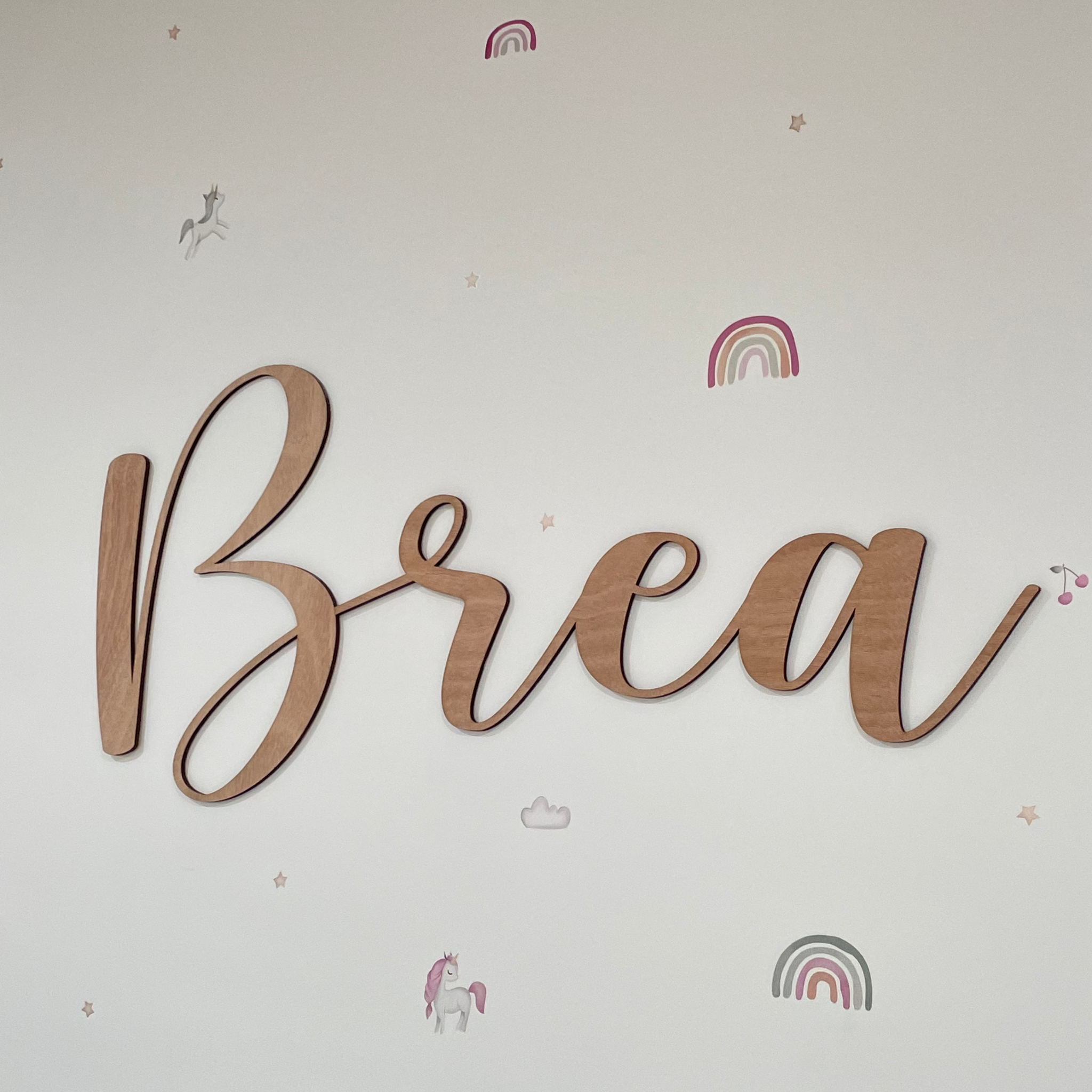 Wooden wall sign for kids room